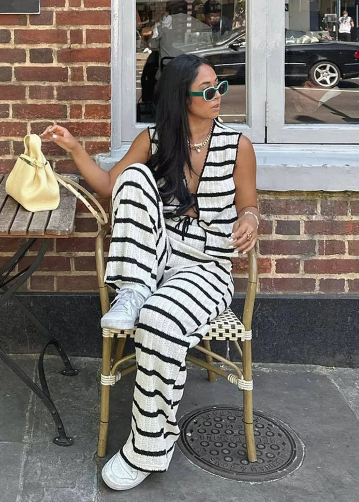 Striped Two-piece Summer Set