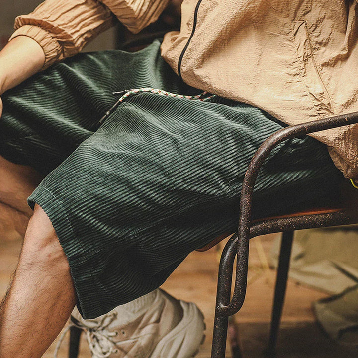 Keith | Casual Adjustable Cord Shorts