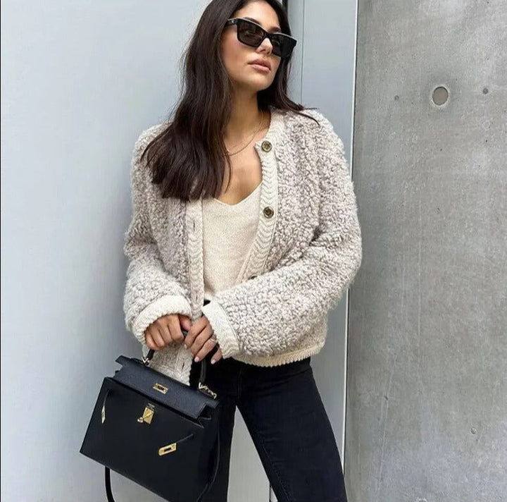 Brianna | Women's Button-Front Textured Cardigan Sweater