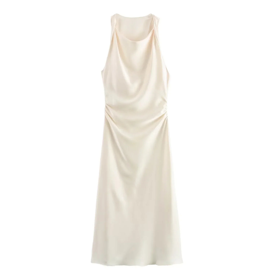 Maricar | Elegant Satin Midi Dress for Women