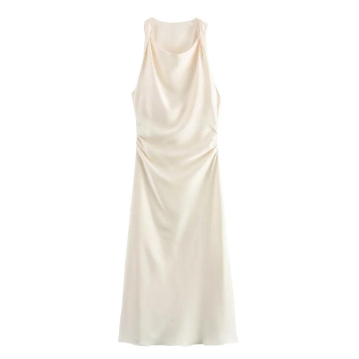 Maricar | Elegant Satin Midi Dress for Women