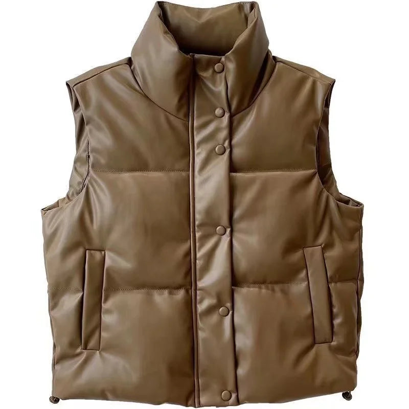 Kathleen | Women's High Collar Quilted Puffer Vest