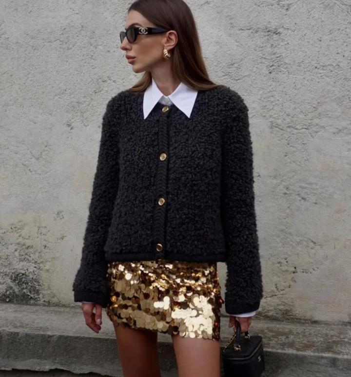 Brianna | Women's Button-Front Textured Cardigan Sweater