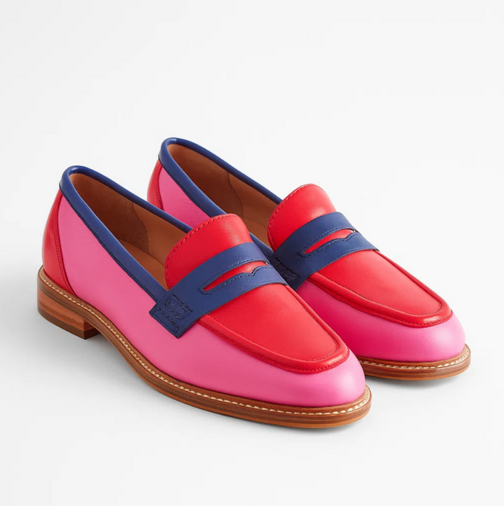 Faius | Black loafers with colourful details