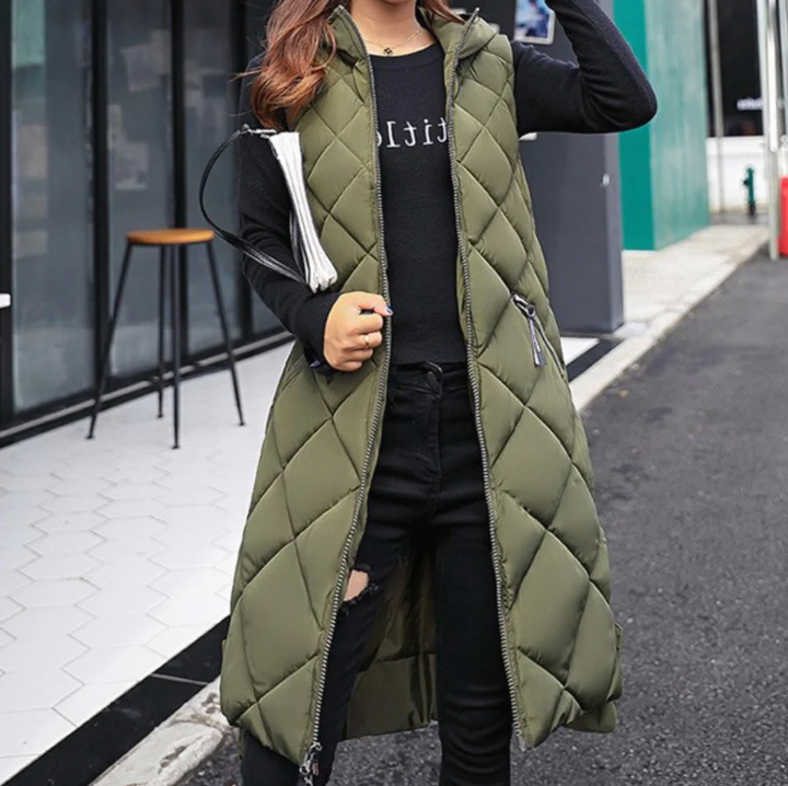 Gale | Women's Long Hooded Puffer Vest