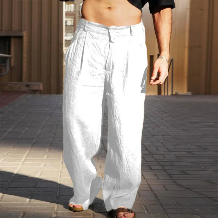 Darren | Stylish Wide-Leg Linen Trousers for Men