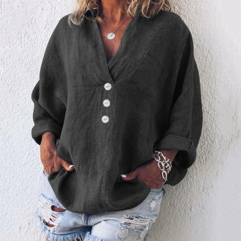 Amy | Casual Elegance V-neck blouse for women