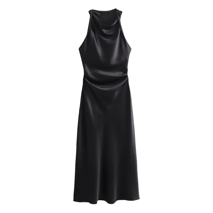 Maricar | Elegant Satin Midi Dress for Women