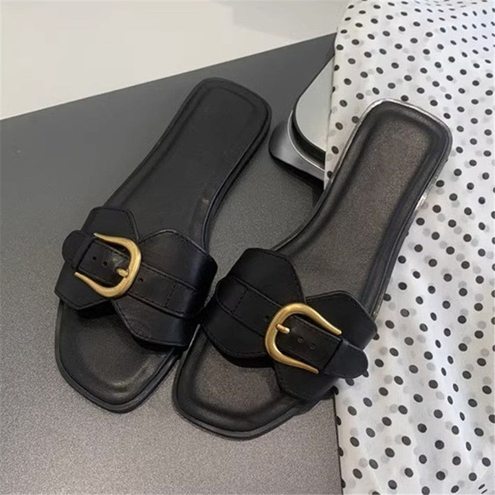Mackenzie | Chic Buckle Flat Sandals