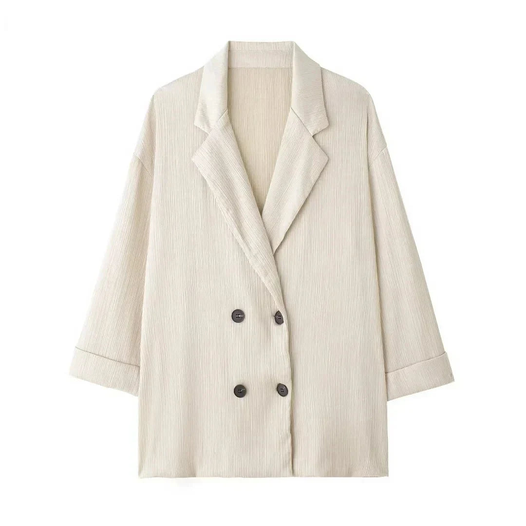Double-Breasted Blazer & Wide-Leg Trouser Co-ord