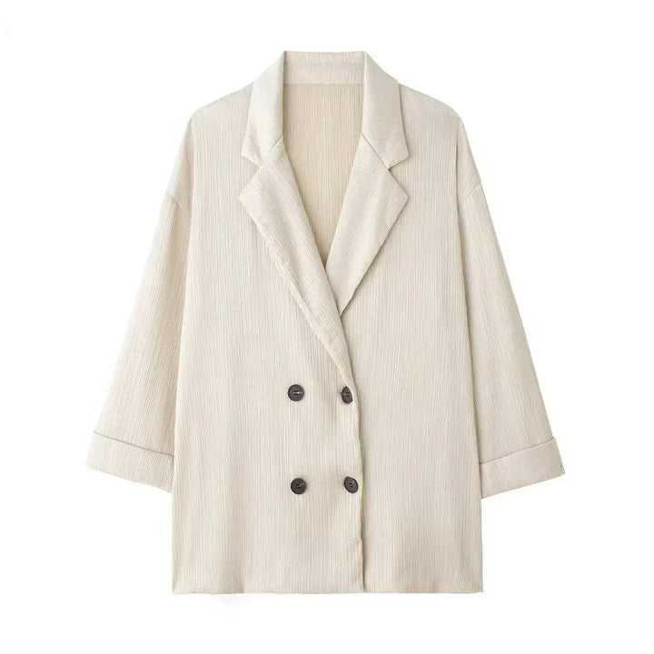 Double-Breasted Blazer & Wide-Leg Trouser Co-ord