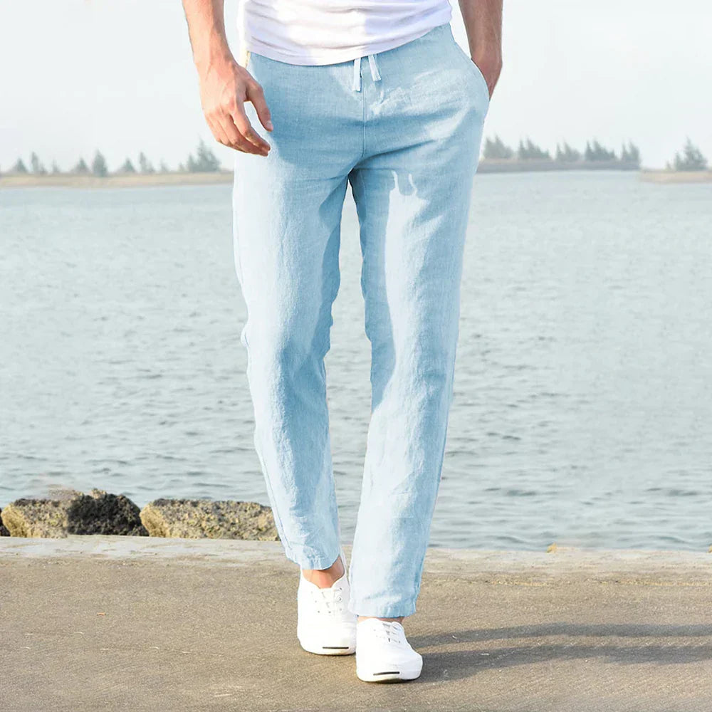 John | Men's lightweight cotton linen trousers