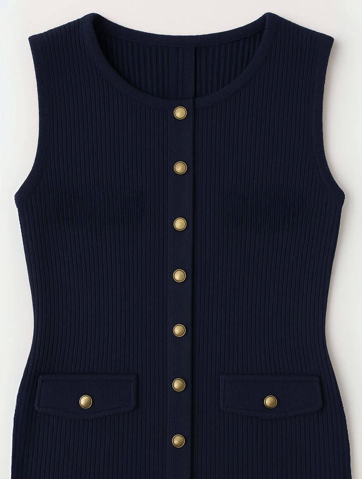 Marilyn | Stylish Midi Dress with Buttons