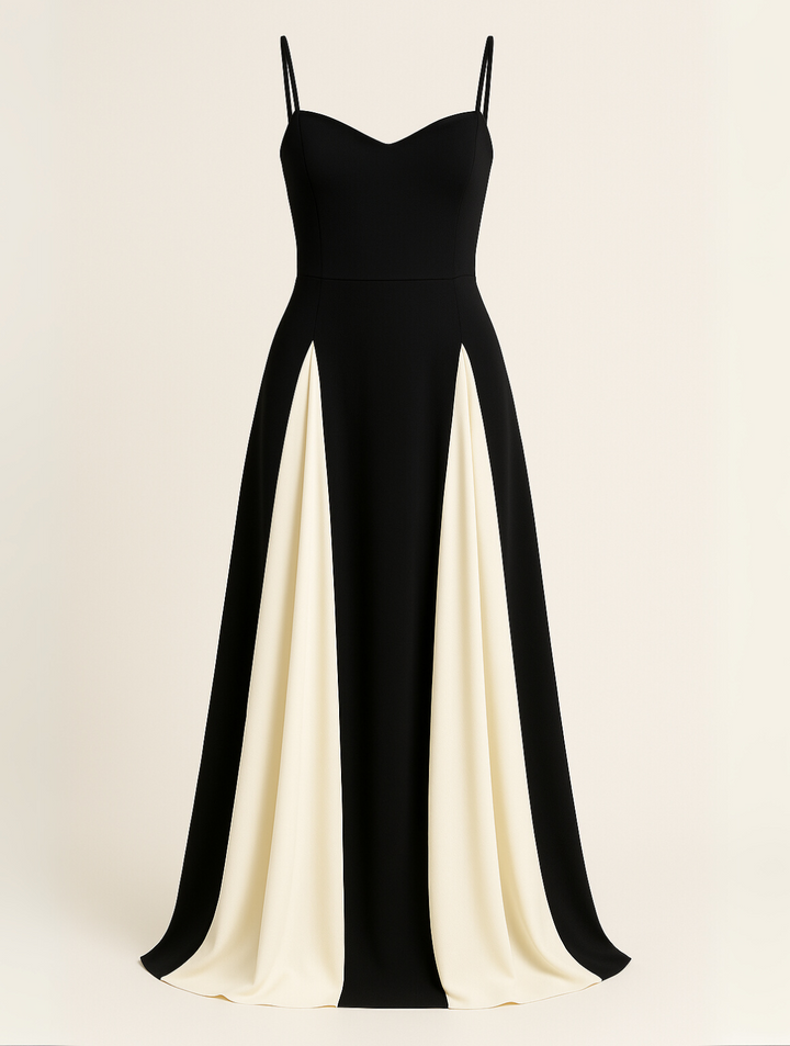 Charlotte | Portofino Elegant Contrast Panel Dress