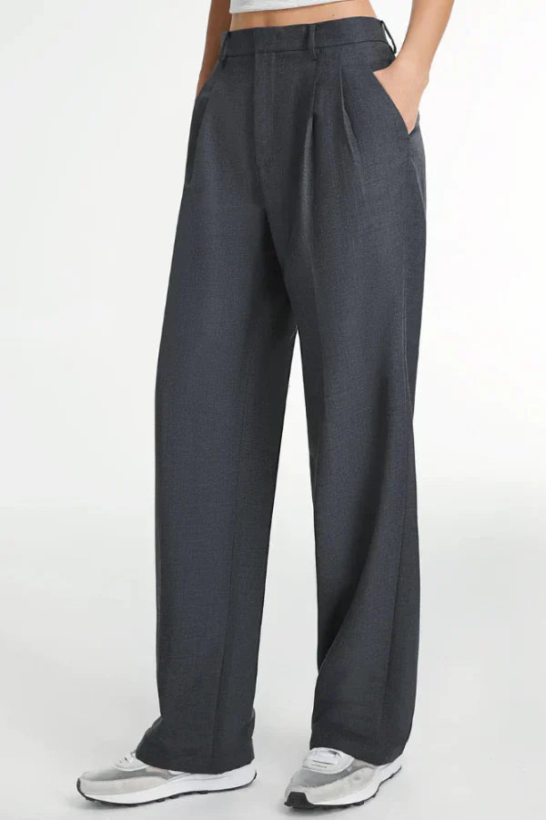 Janine | Charcoal Tailored Pants for Effortless Elegance