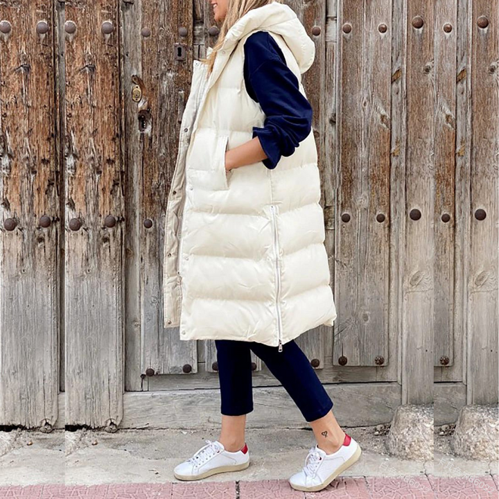 Delilah | Women's Hooded Long Puffer Vest