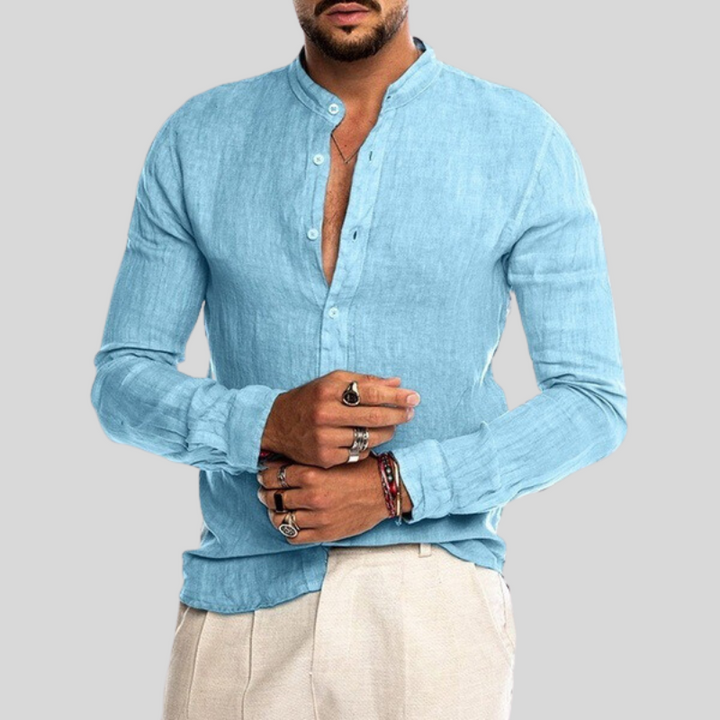 James | Linen Long Sleeve Lightweight Casual Shirt