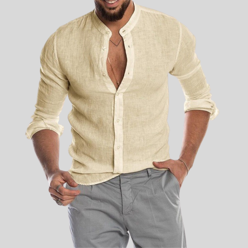 James | Linen Long Sleeve Lightweight Casual Shirt