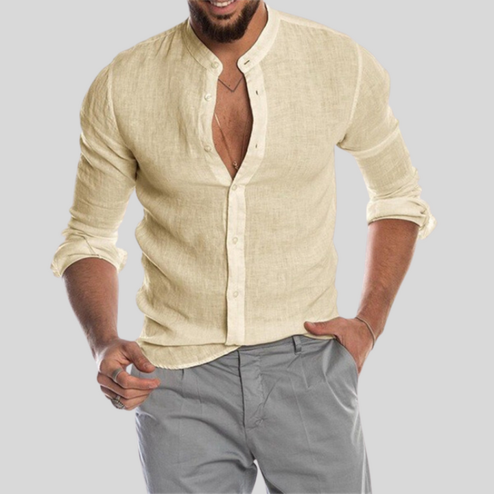 James | Linen Long Sleeve Lightweight Casual Shirt
