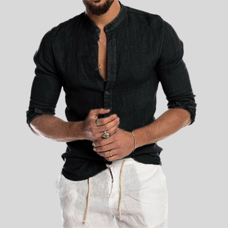 James | Linen Long Sleeve Lightweight Casual Shirt