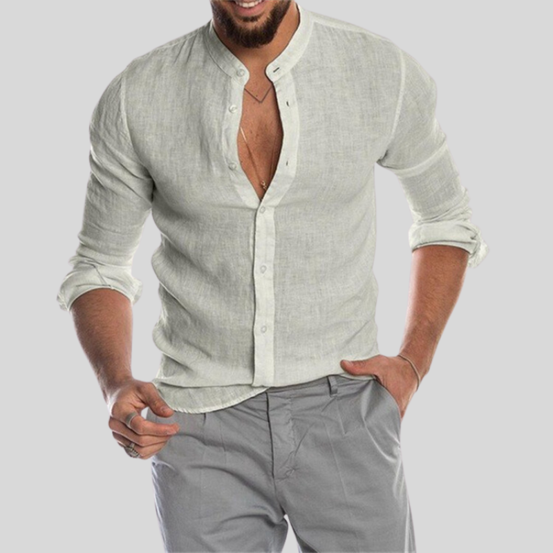 James | Linen Long Sleeve Lightweight Casual Shirt