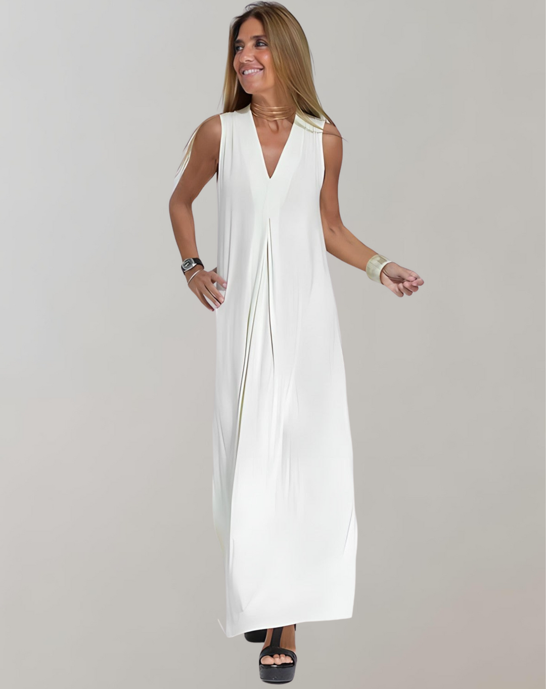 Christina | V-Neck Maxi Dress for Summer Elegance