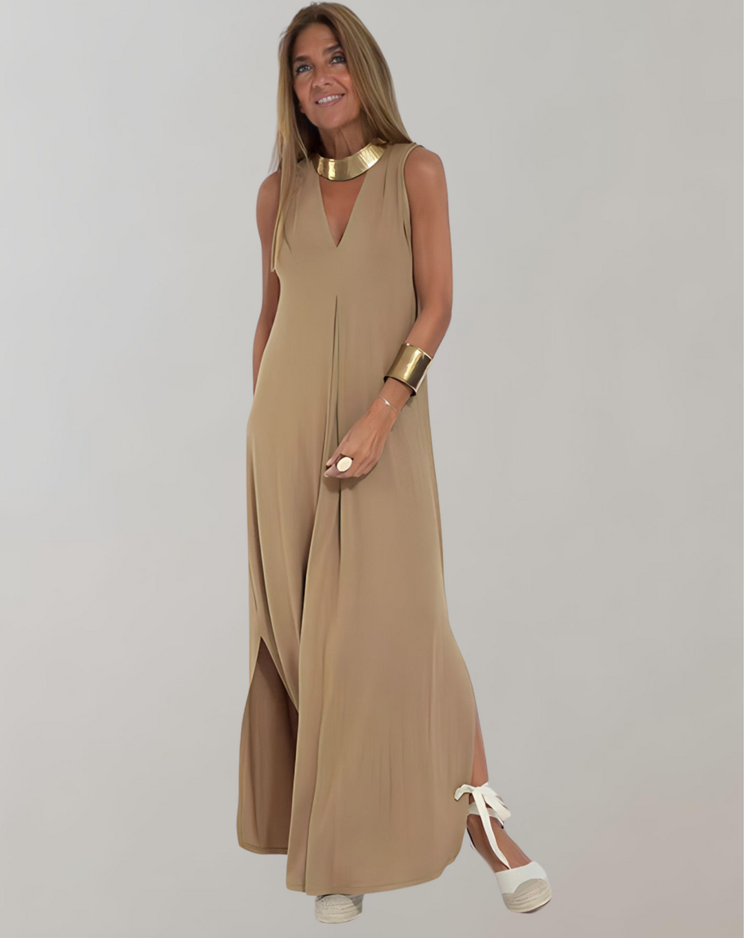 Christina | V-Neck Maxi Dress for Summer Elegance