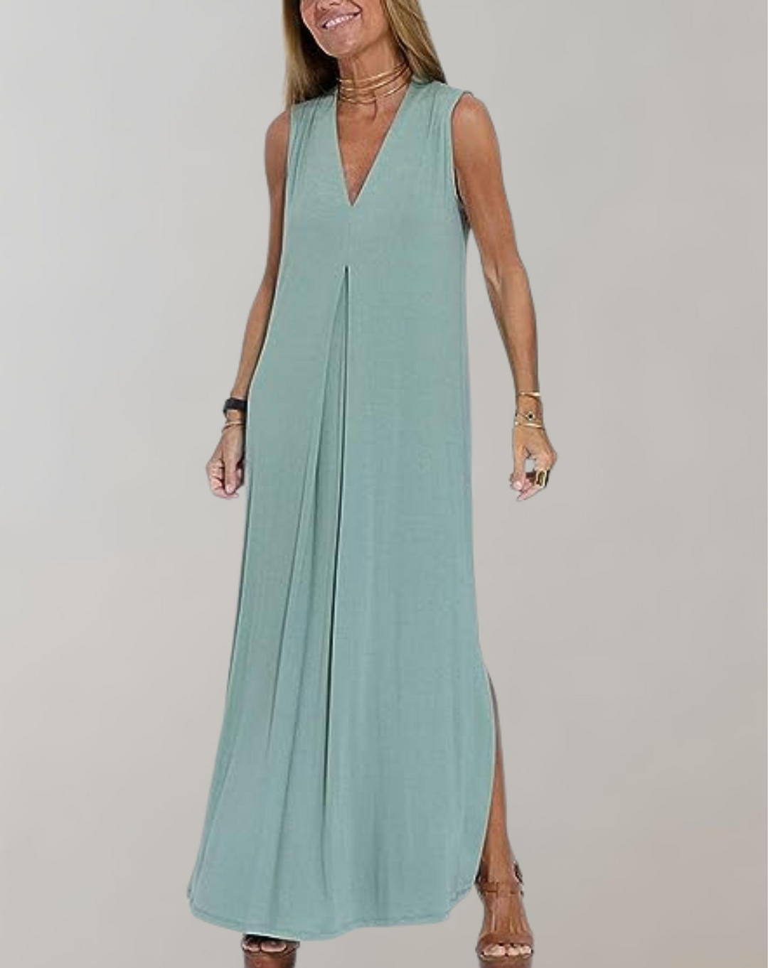 Christina | V-Neck Maxi Dress for Summer Elegance