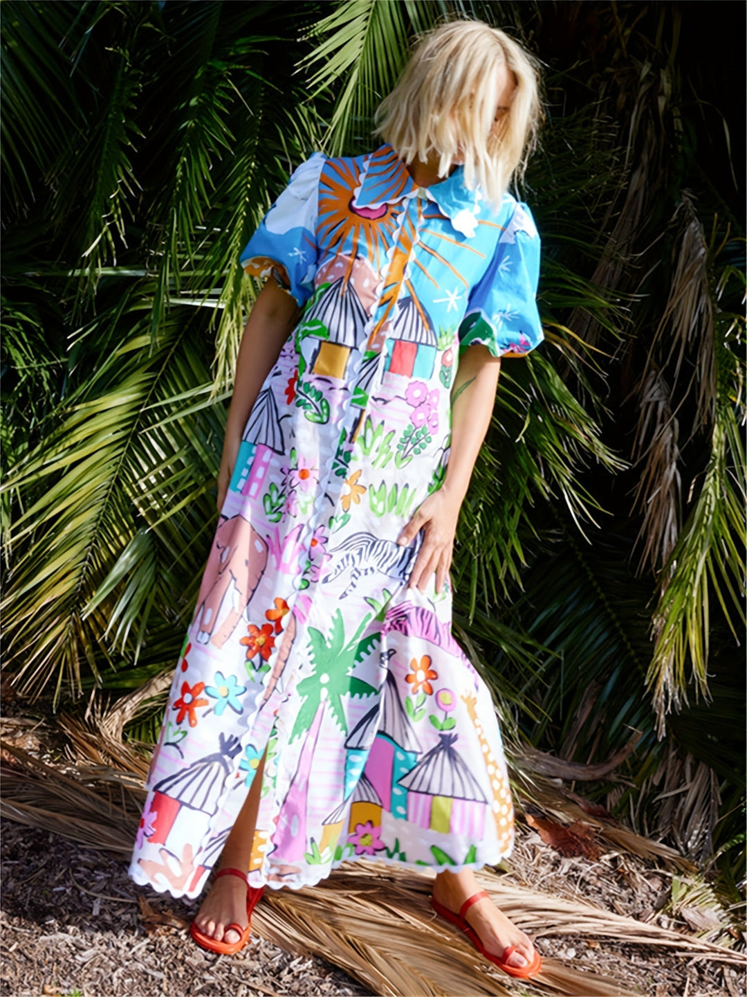 Carolyn | Chic Linen Midi Dress for Summer