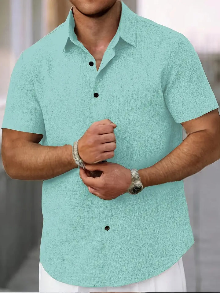 Trey | Classic Linen Short Sleeve Shirt for Men