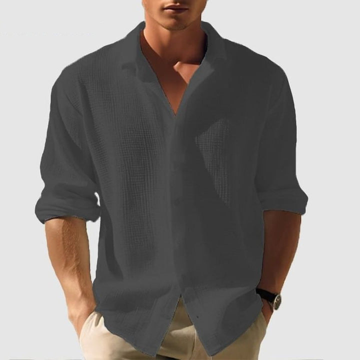 Jayden | Men's Casual Cotton Waffle Shirt with Long Sleeves