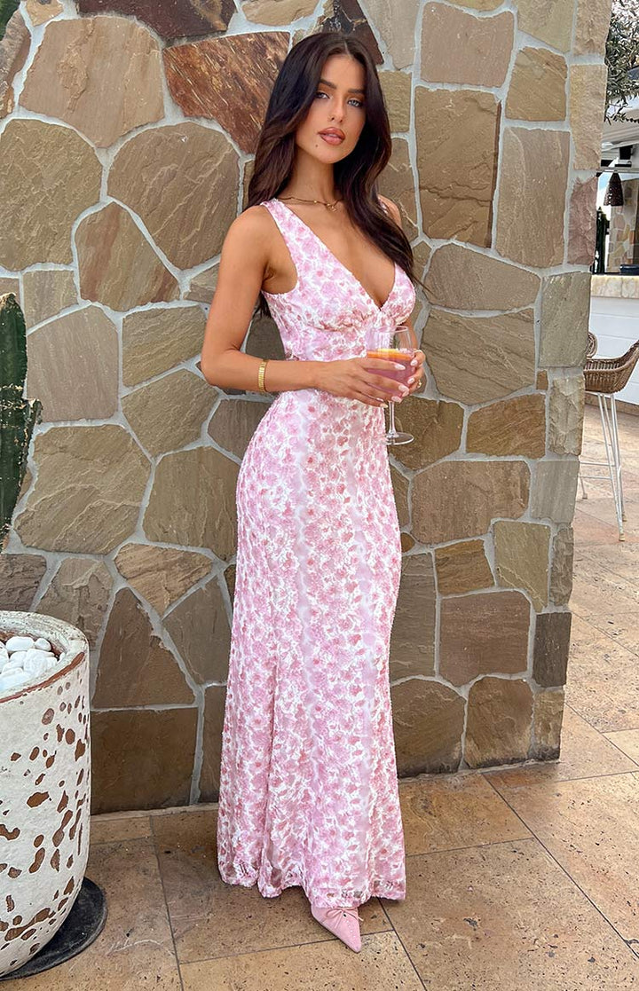 Piper | Elegant Sleeveless Wedding Dress with Floral Design for Women