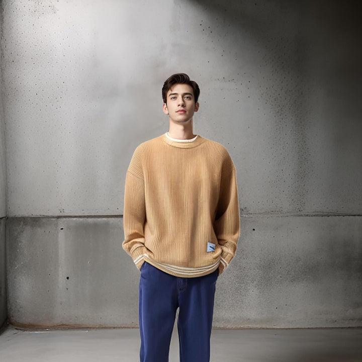 Josephus | Men's Striped Relaxed Fit Sweater