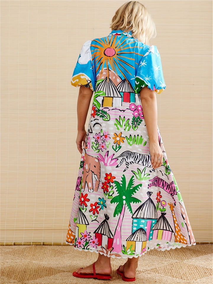 Carolyn | Chic Linen Midi Dress for Summer