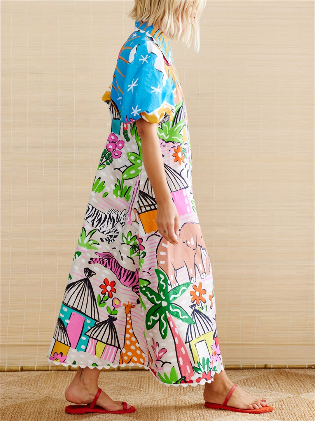 Carolyn | Chic Linen Midi Dress for Summer