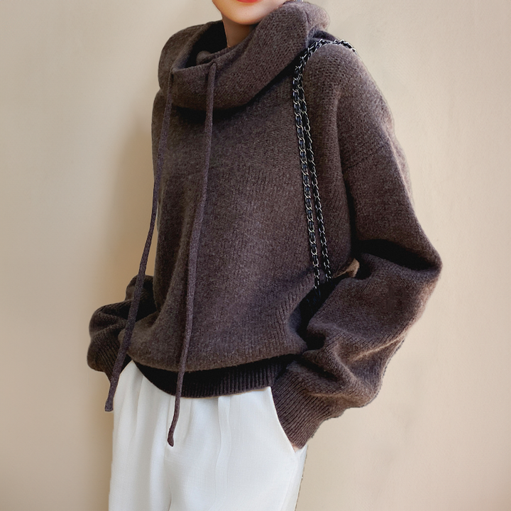Eva | Drawstring Knit Sweater