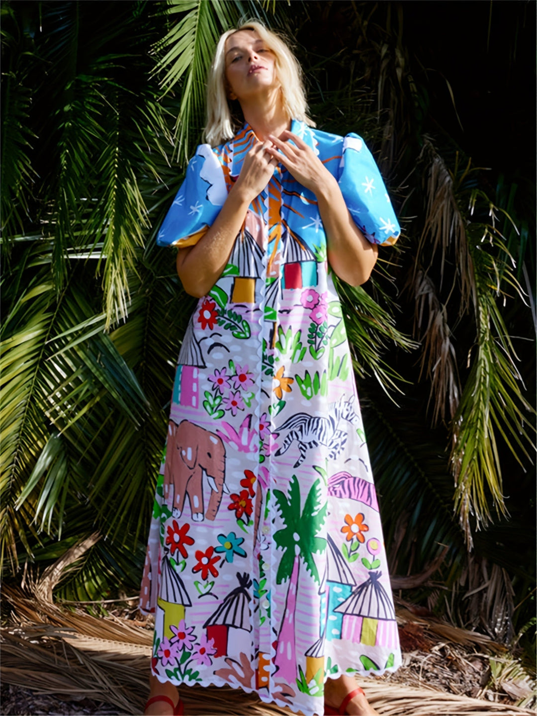 Carolyn | Chic Linen Midi Dress for Summer