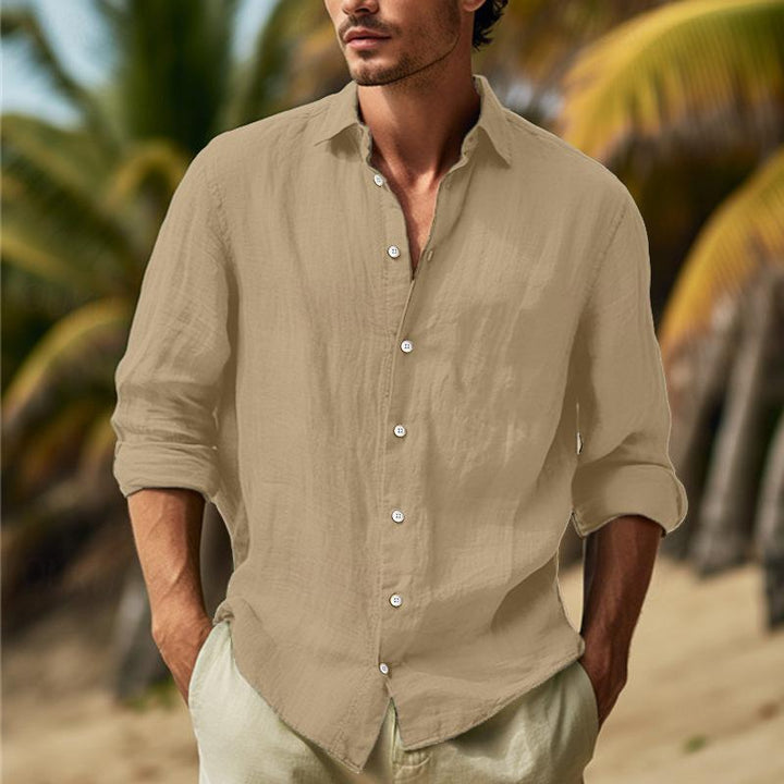 Leonard | Stylish William Linen Long Sleeve Shirt for Men