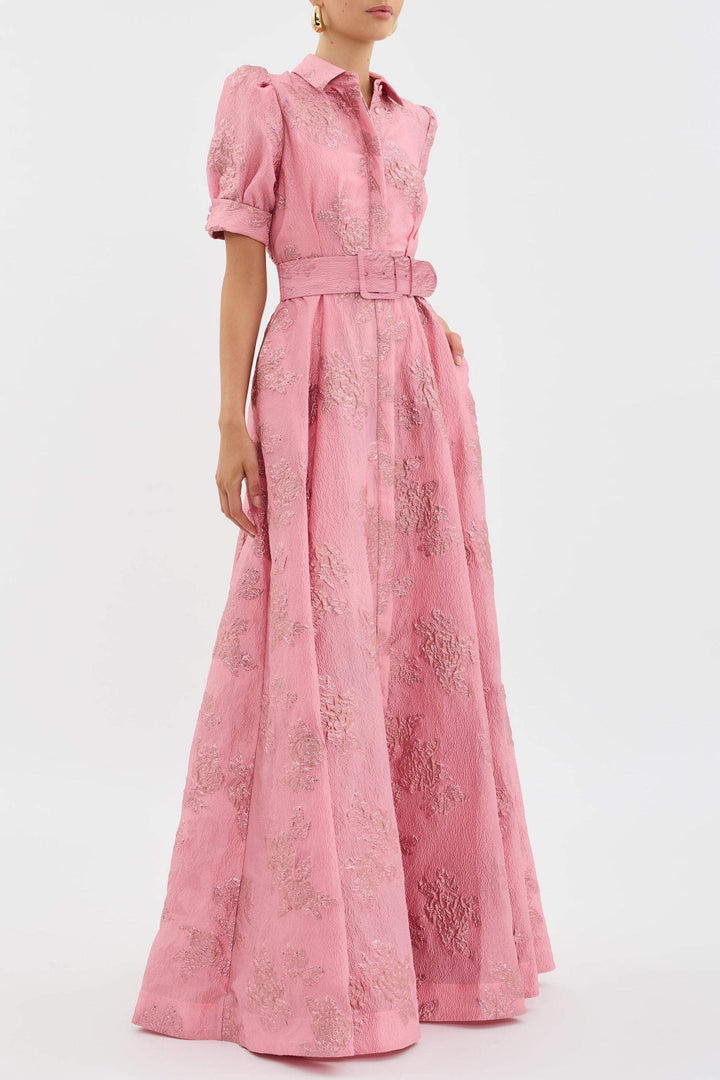 Penny | Elegant Floral Maxi Dress with Belt
