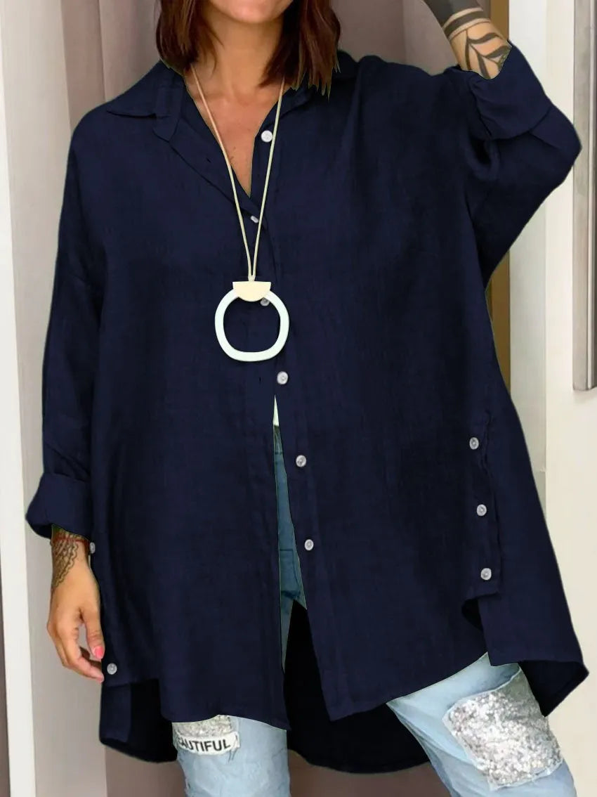 Judie | Loose-Fit Comfortable Button Shirt for Effortless Style