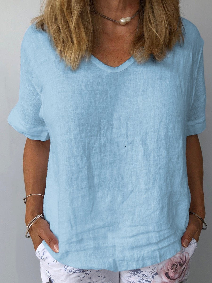 Tessa | Women's Comfortable Casual Cotton Linen Top
