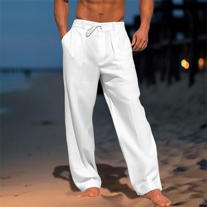 Mason | Unicoloured Relaxed Linen Trousers for Summer Style