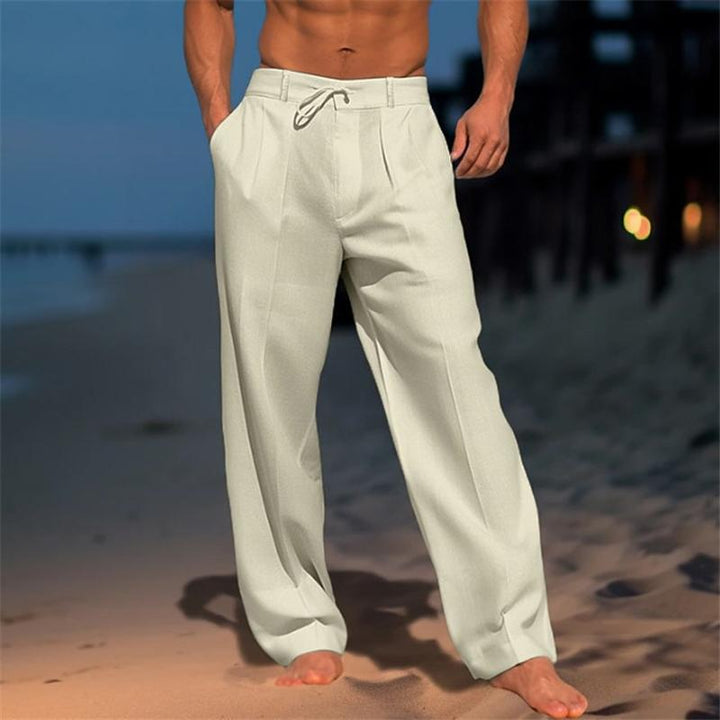 Mason | Unicoloured Relaxed Linen Trousers for Summer Style