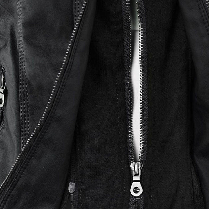 Eileen | Women's Hooded Slim Fit Biker Jacket