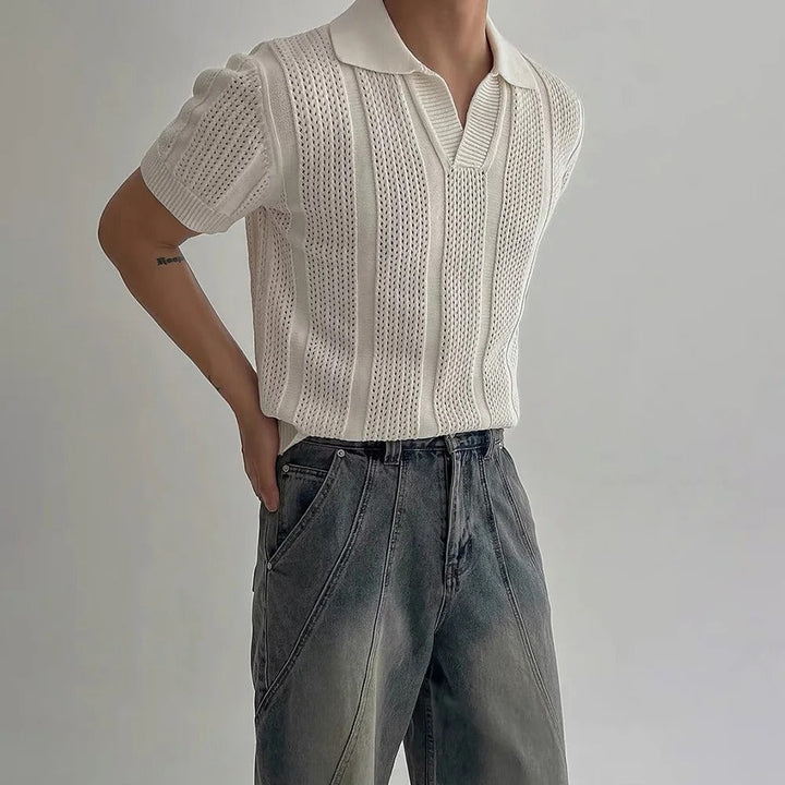 Vernon | Men's Knitted Polo Old Money – Comfort and Elegant Style - Fine and Soft Fabric