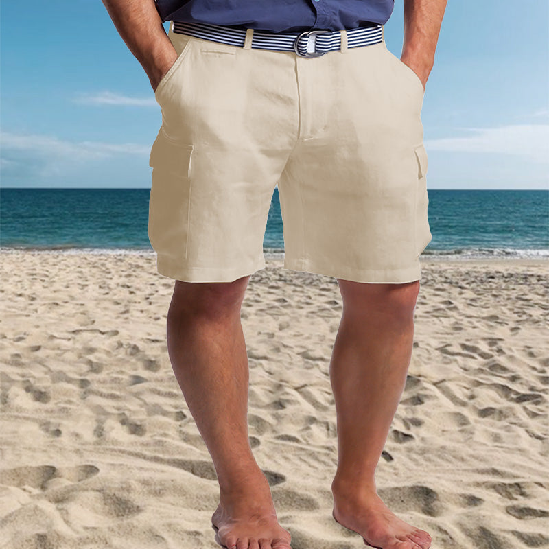 Bernard | Stylish Linen Cargo Shorts