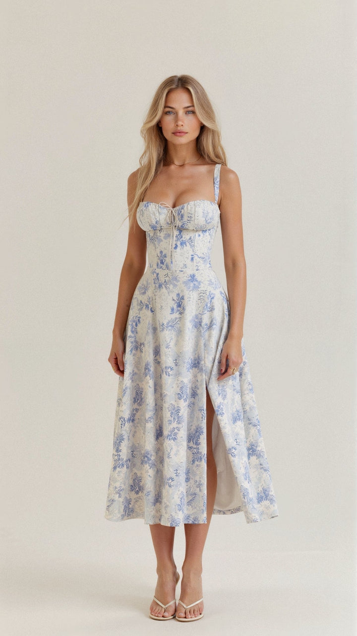 Margaret | Corset Midi Dress - Elegant, figure-flattering style