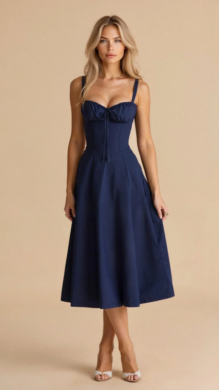 Nora | Elegant Floral Bustier Midriff Waist Shaper Dress