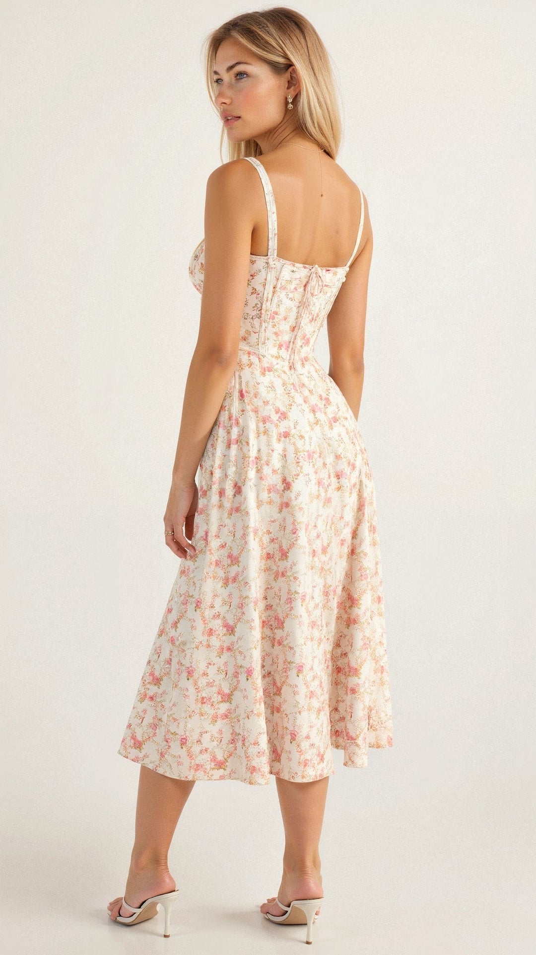 Margaret | Corset Midi Dress - Elegant, figure-flattering style