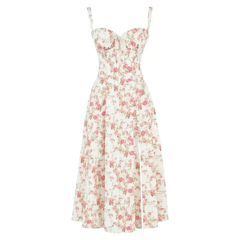 Margaret | Corset Midi Dress - Elegant, figure-flattering style